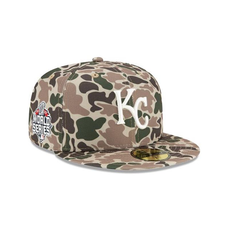 MLB Kansas City Royals Duck Camo 59Fifty Fitted (QZP7855) - Green New Era Caps